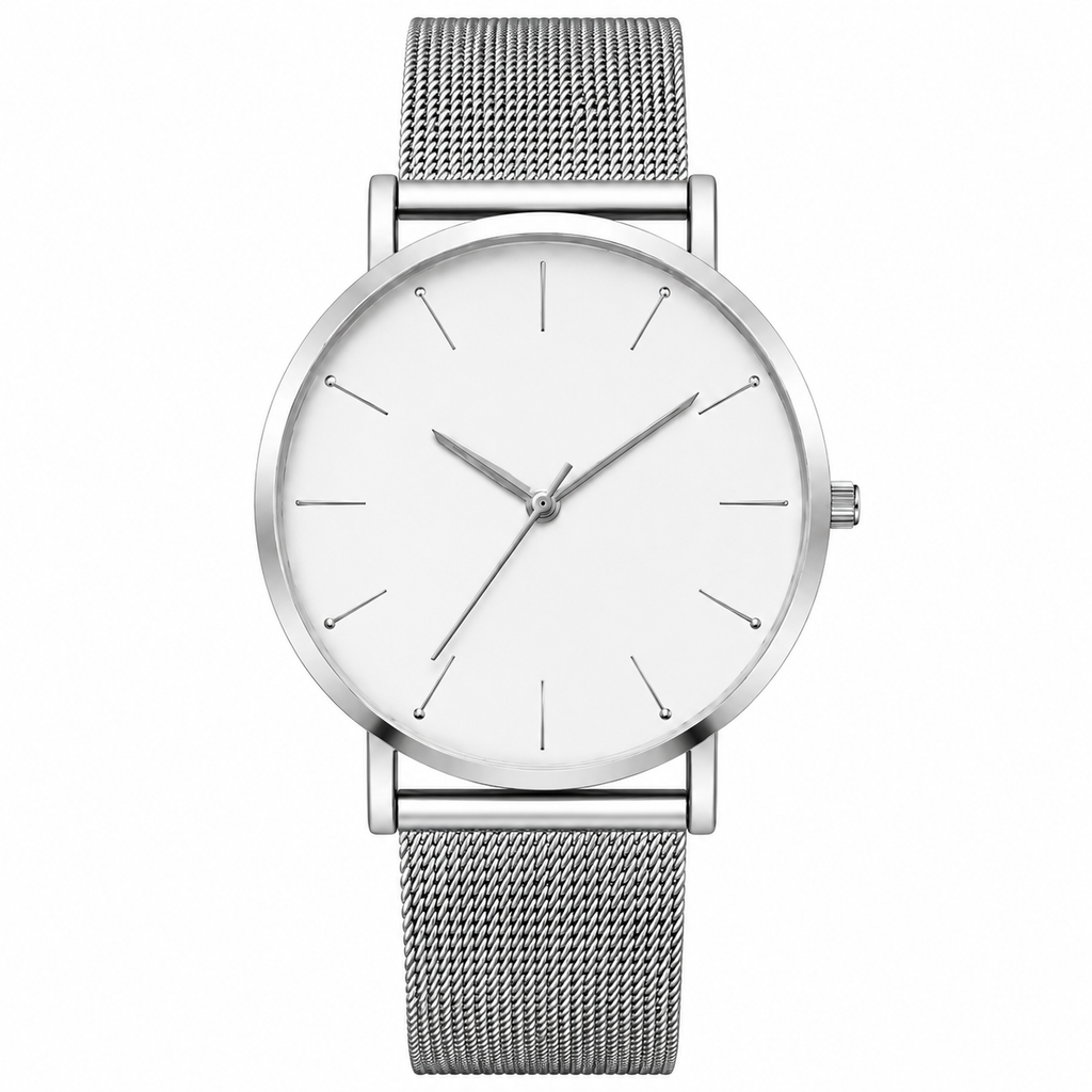 Minimalist Silver Timepiece