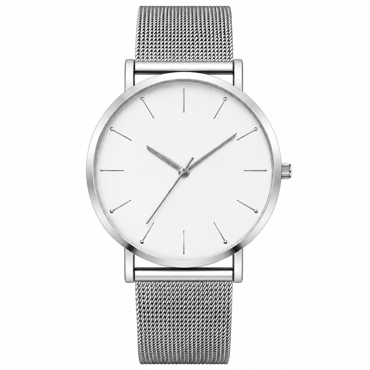 Minimalist Silver Timepiece