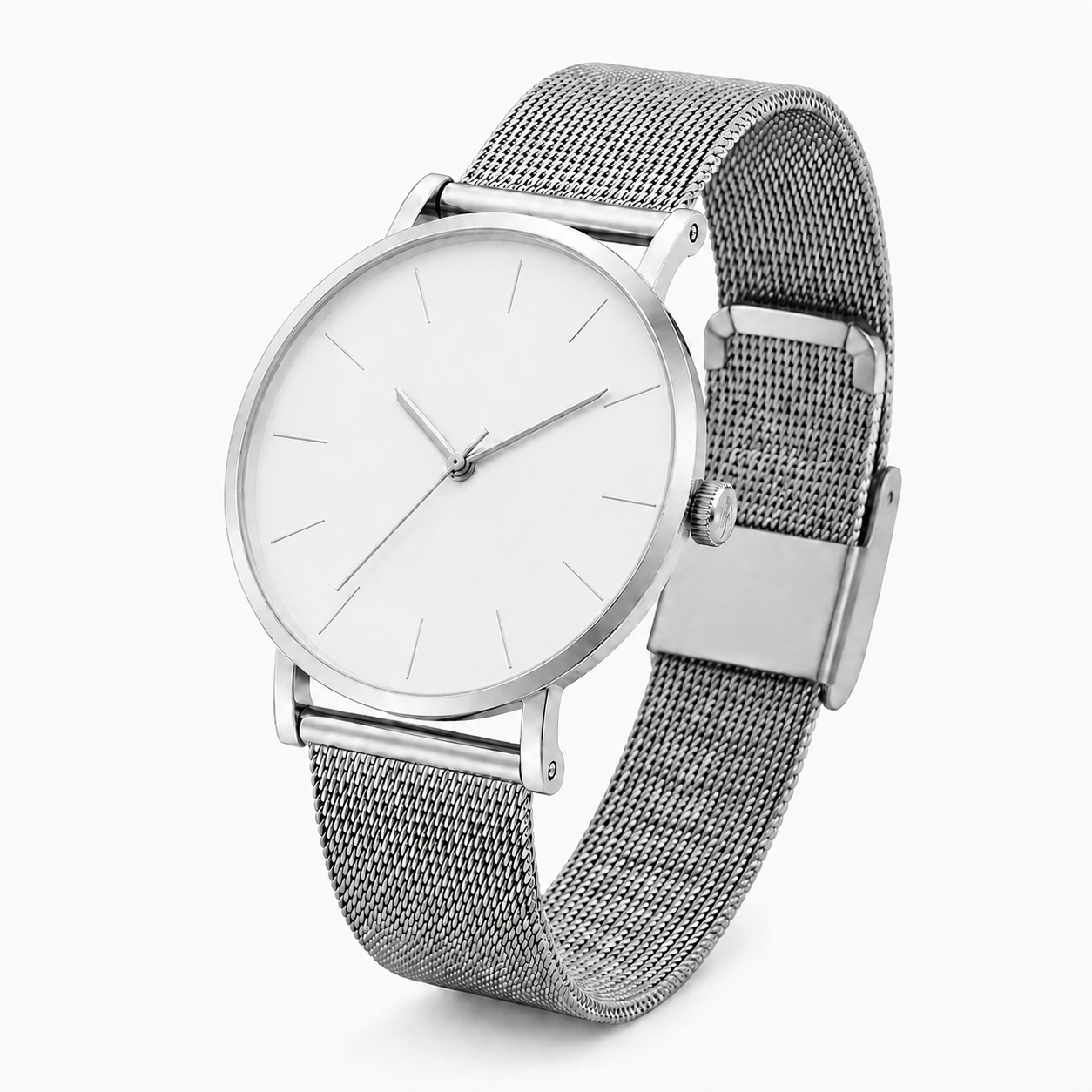 Minimalist Silver Timepiece