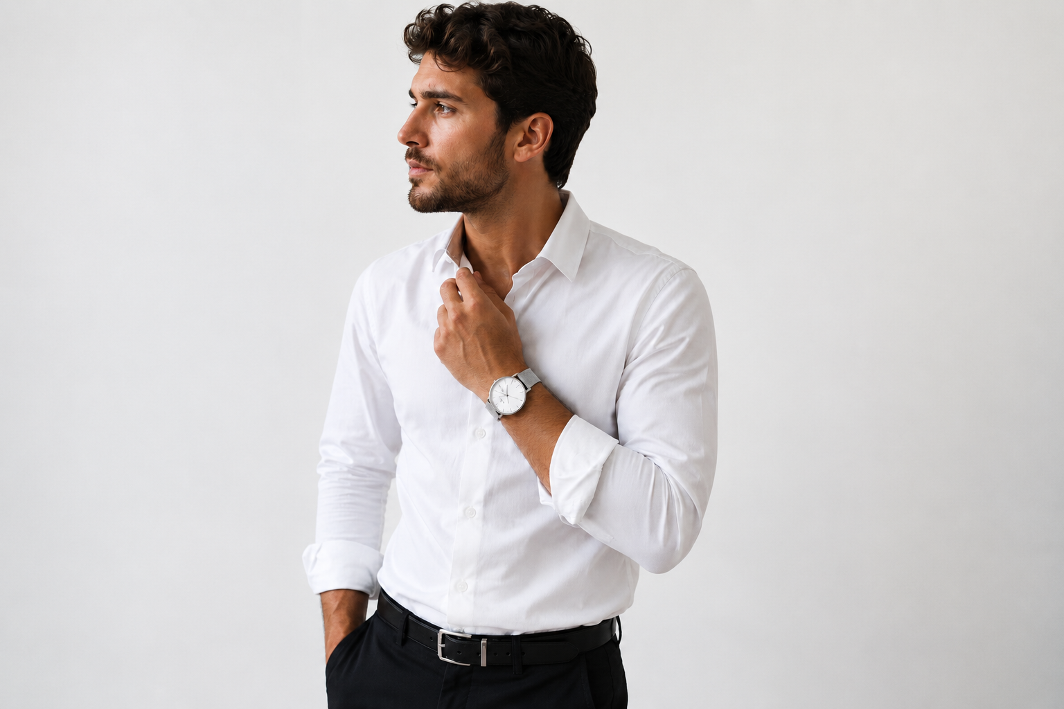 Minimalist Silver Timepiece