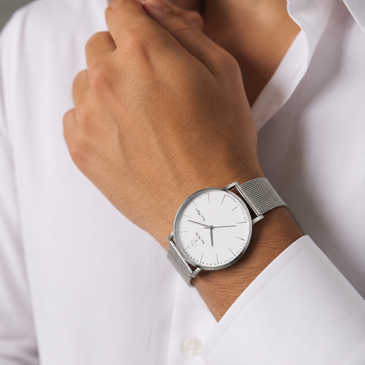 Minimalist Silver Timepiece