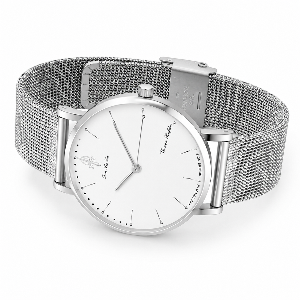 Minimalist Silver Timepiece