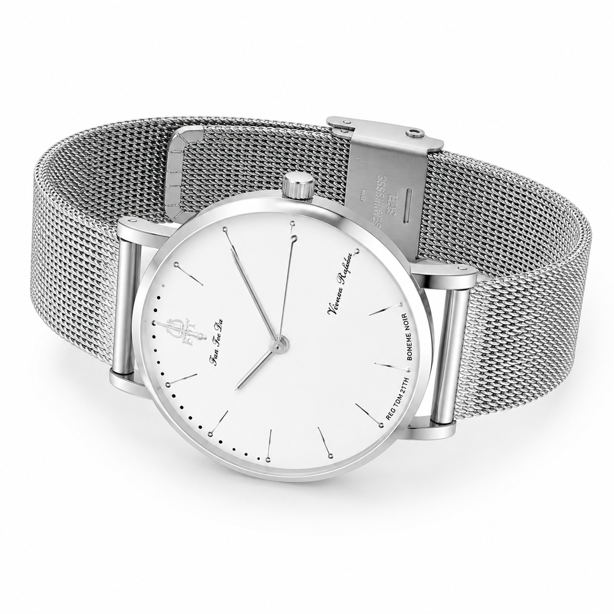 Minimalist Silver Timepiece