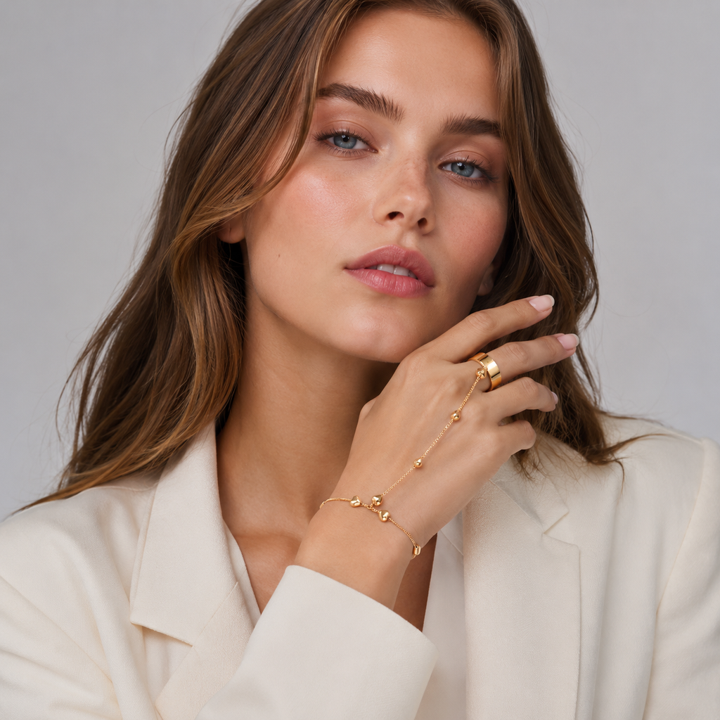 Orlisse Heart Gold Bracelet